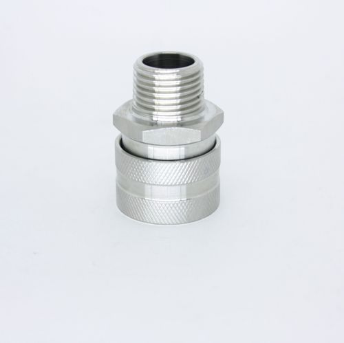 Engate rápido fêmea de 1/2", em inox 304, com macho de 1/2"MNPT